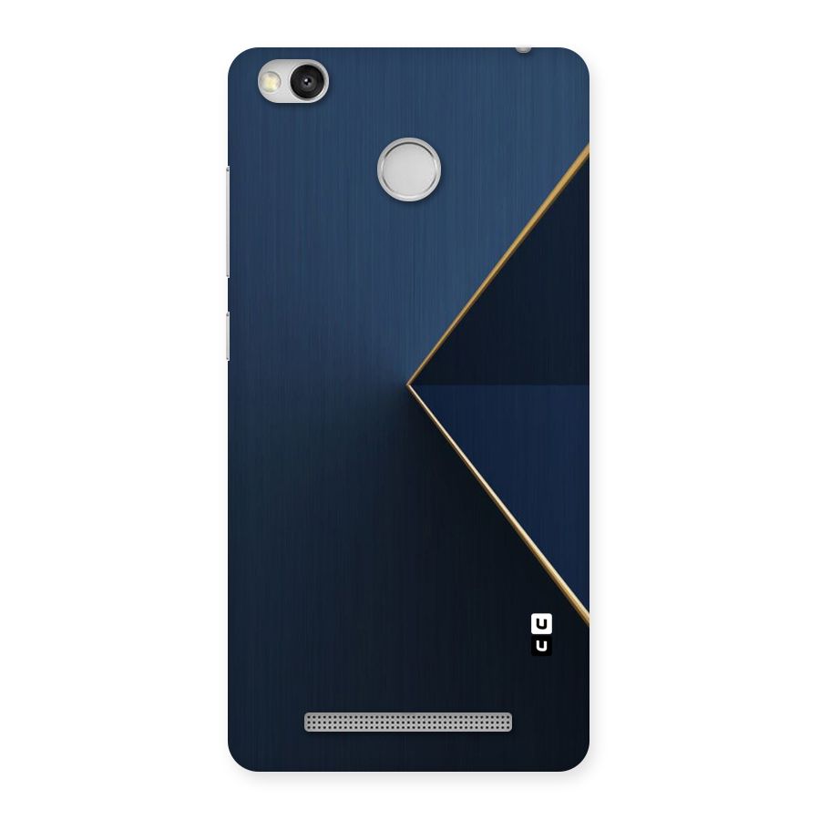 Golden Blue Triangle Back Case for Redmi 3S Prime