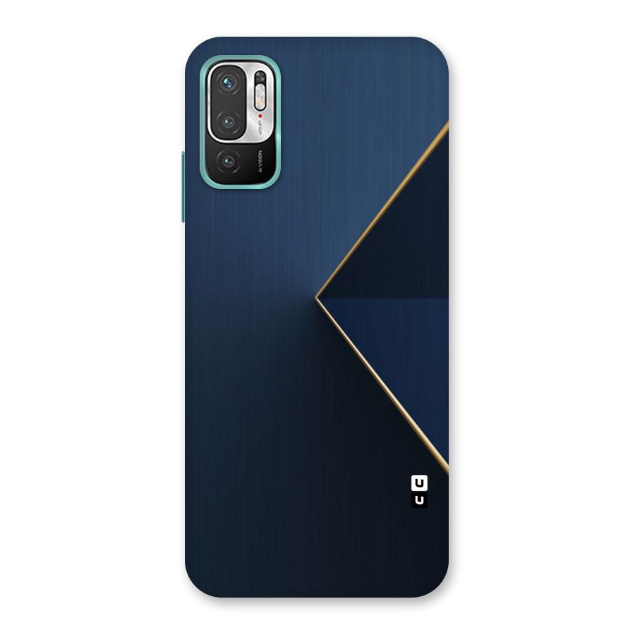 Golden Blue Triangle Back Case for Redmi Note 10T 5G