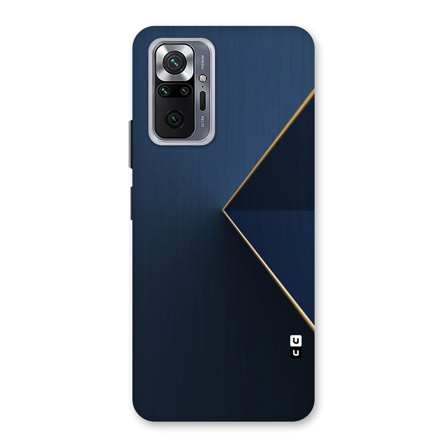 Golden Blue Triangle Back Case for Redmi Note 10 Pro Max