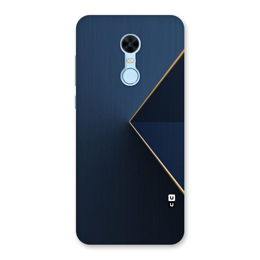 Golden Blue Triangle Back Case for Redmi Note 5