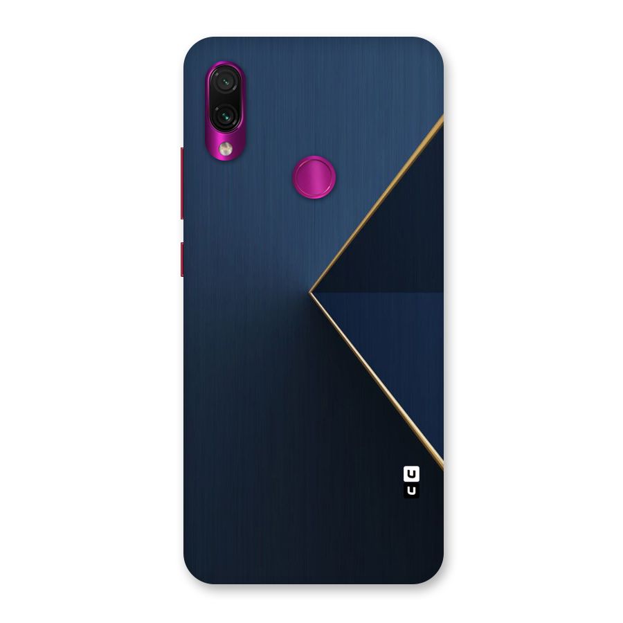 Golden Blue Triangle Back Case for Redmi Note 7 Pro