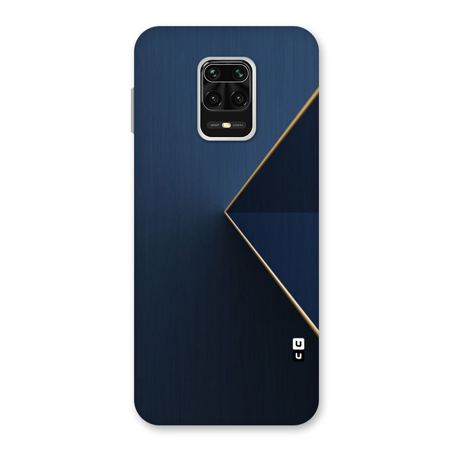 Golden Blue Triangle Back Case for Redmi Note 9 Pro