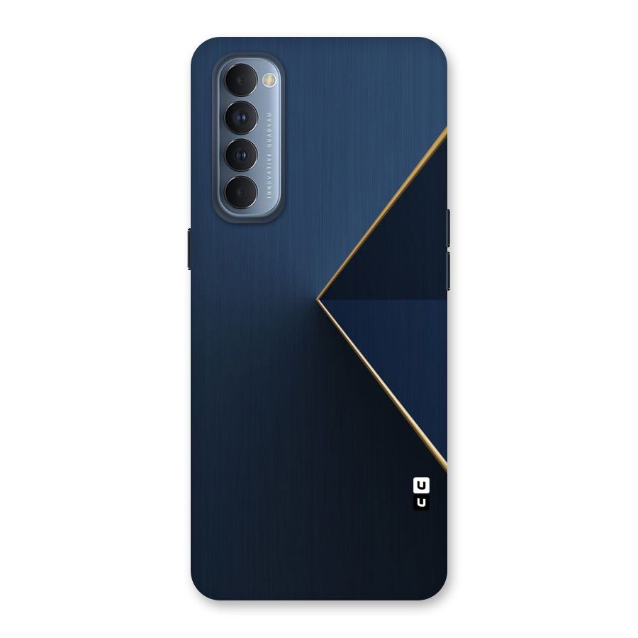 Golden Blue Triangle Back Case for Reno4 Pro