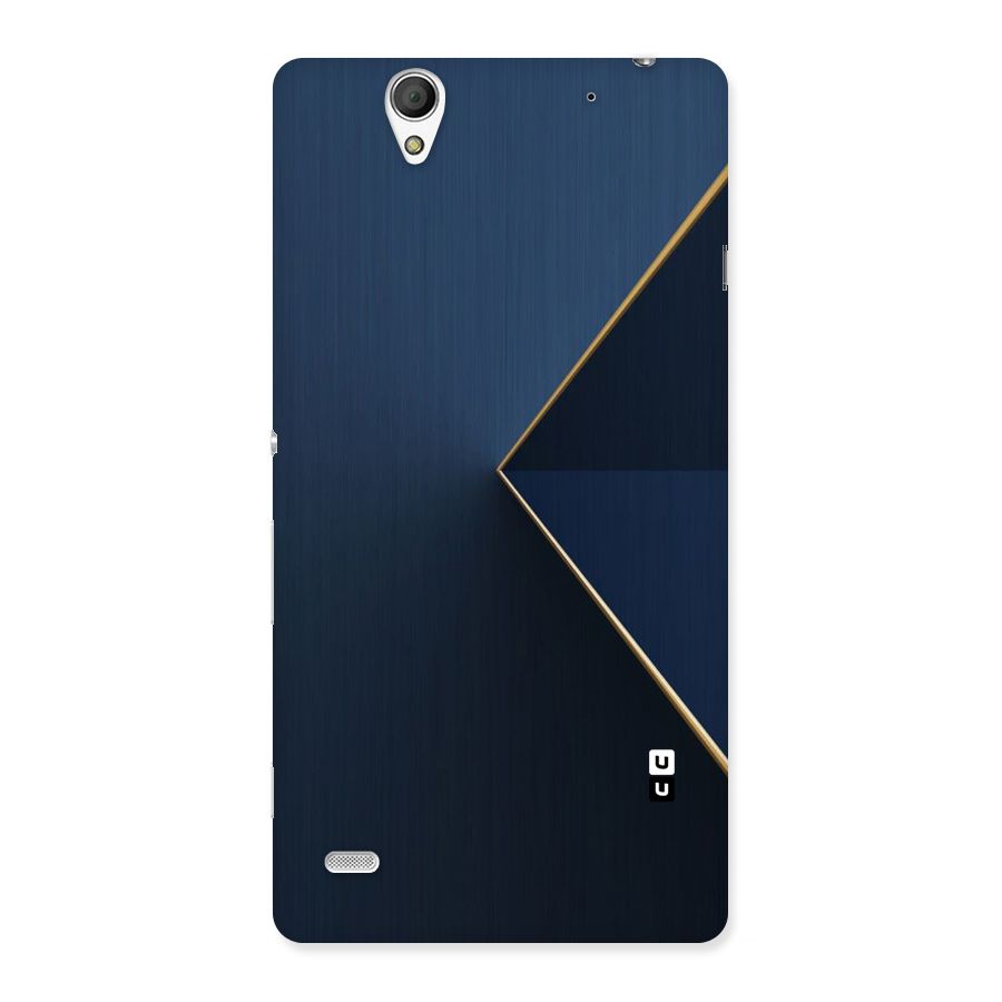 Golden Blue Triangle Back Case for Sony Xperia C4