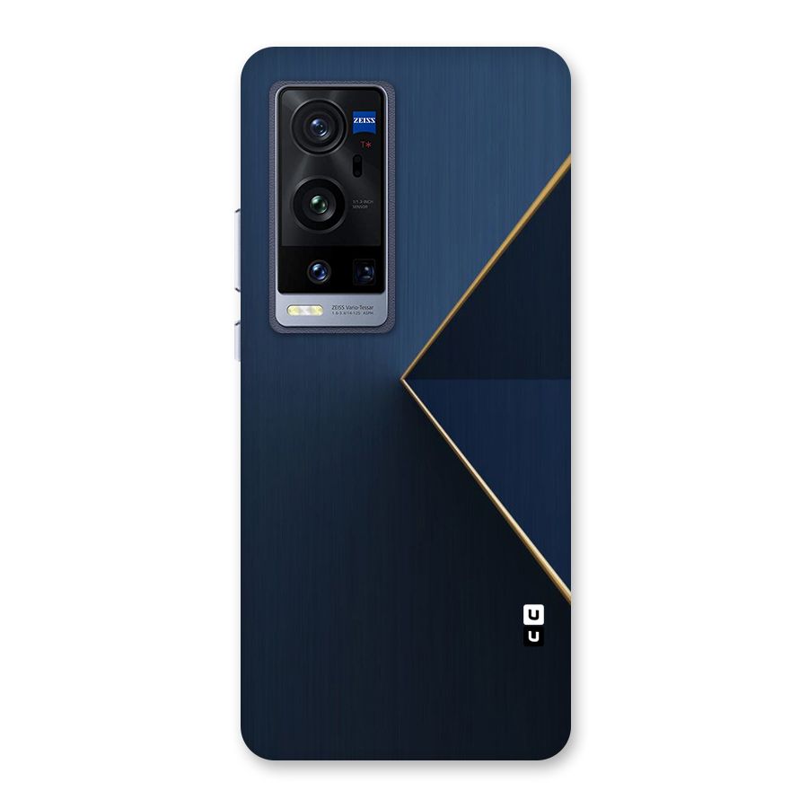 Golden Blue Triangle Back Case for Vivo X60 Pro Plus