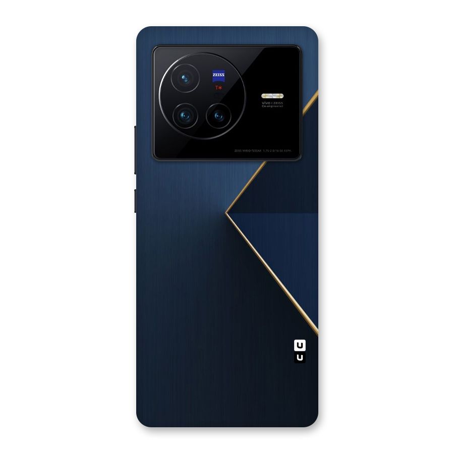 Golden Blue Triangle Back Case for Vivo X80