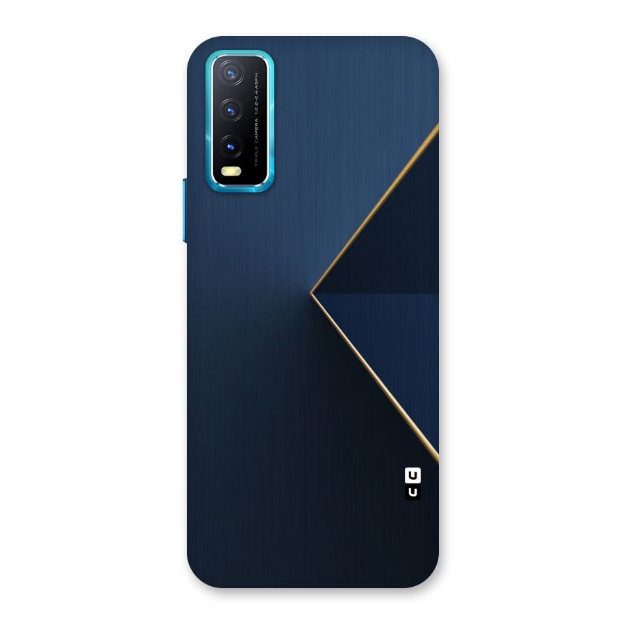 Golden Blue Triangle Back Case for Vivo Y20G