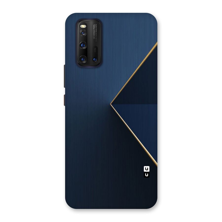Golden Blue Triangle Back Case for Vivo iQOO 3