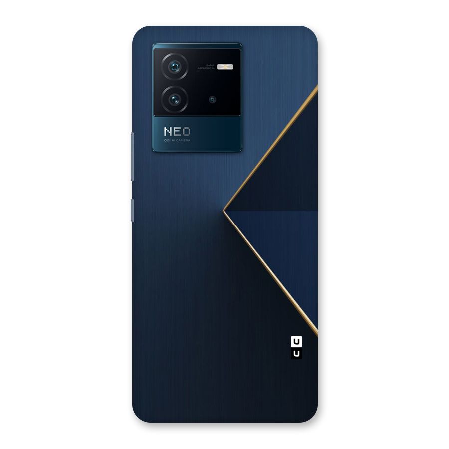 Golden Blue Triangle Back Case for Vivo iQOO Neo 6 5G