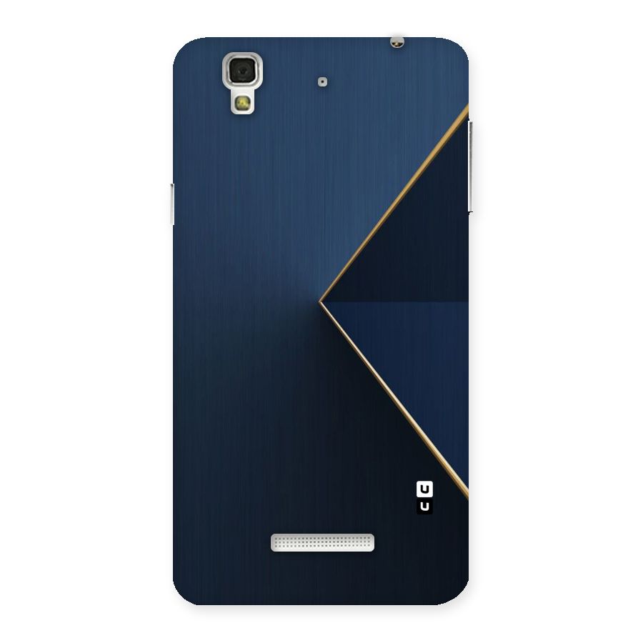 Golden Blue Triangle Back Case for YU Yureka Plus