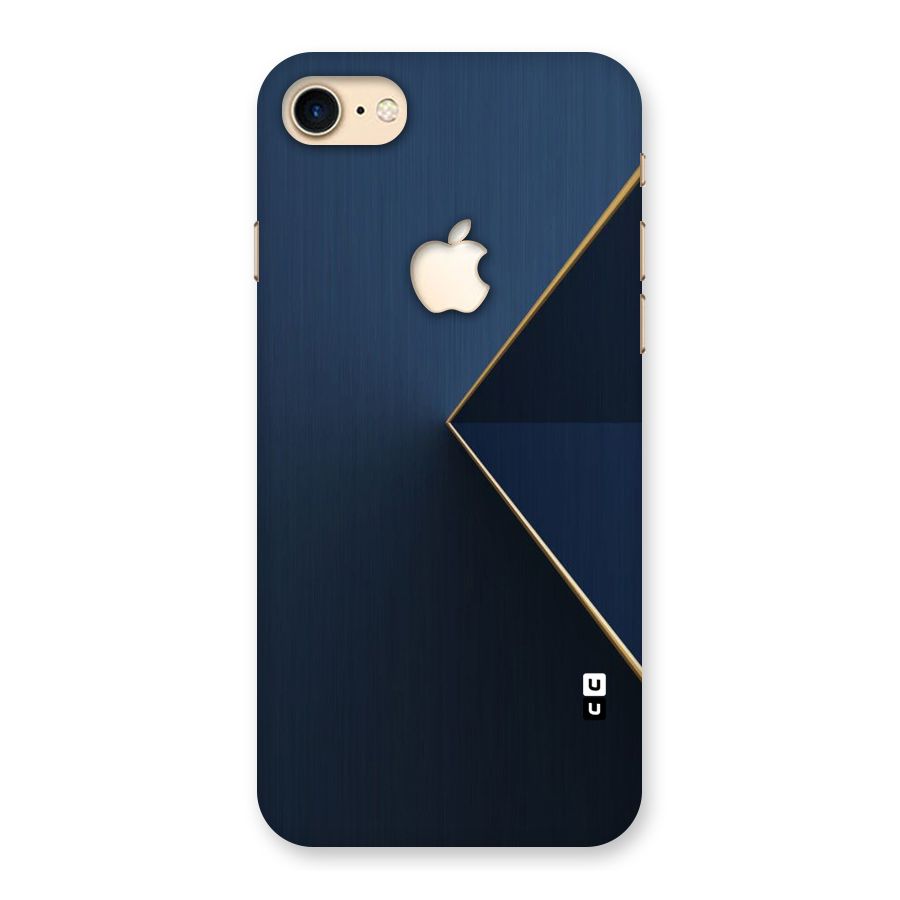 Golden Blue Triangle Back Case for iPhone 7 Apple Cut