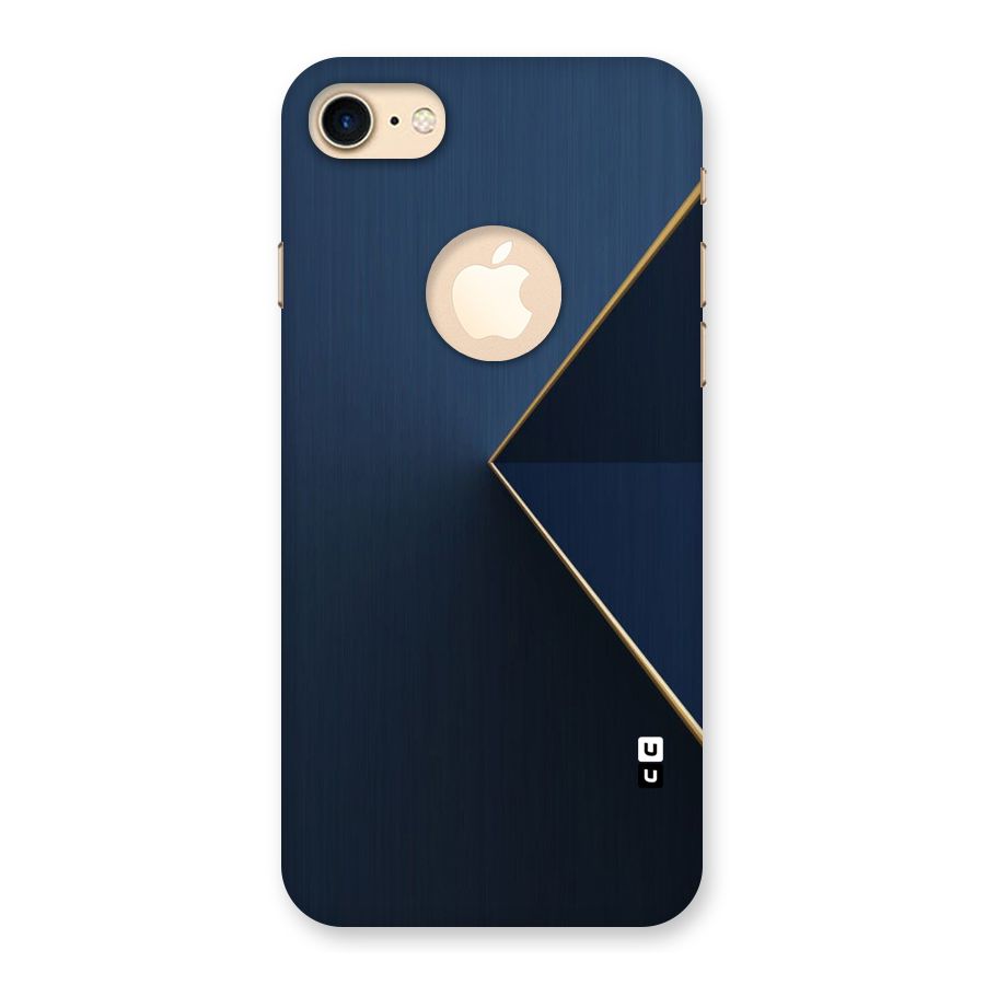 Golden Blue Triangle Back Case for iPhone 7 Logo Cut