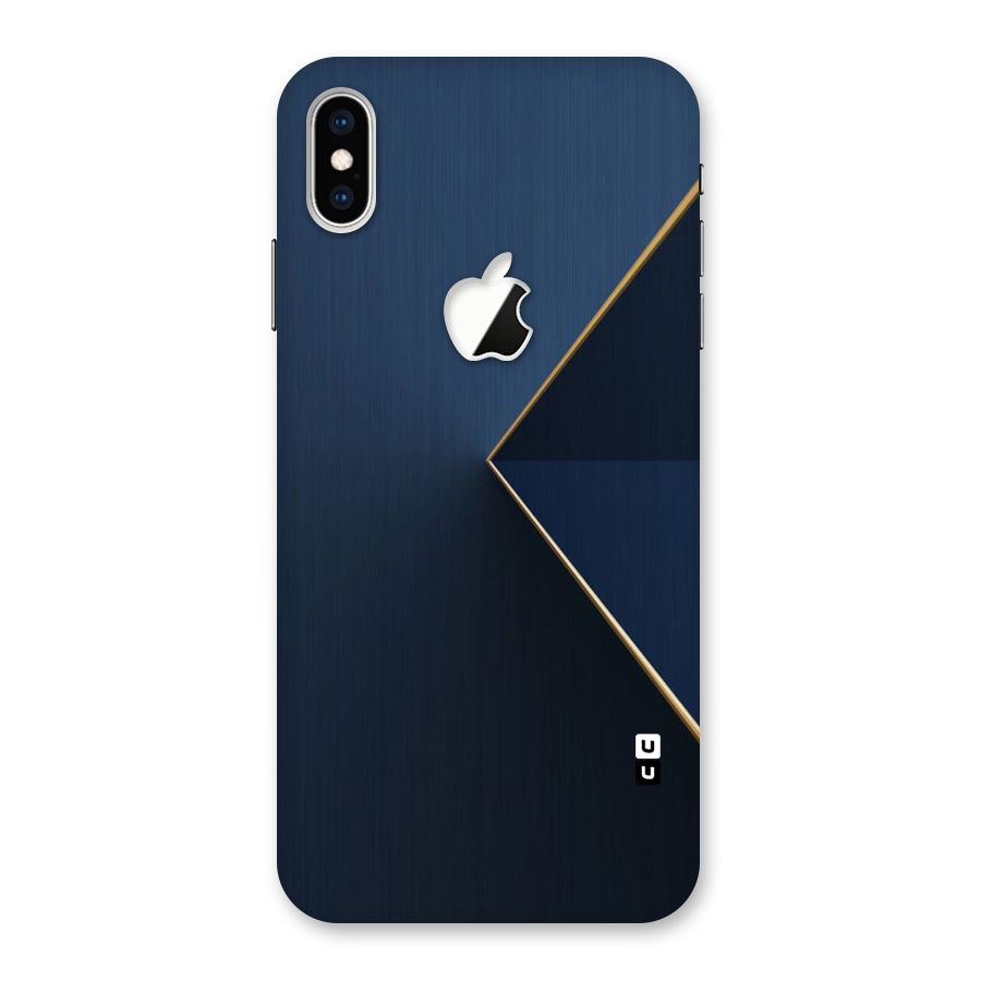 Golden Blue Triangle Back Case for iPhone XS Max Apple Cut
