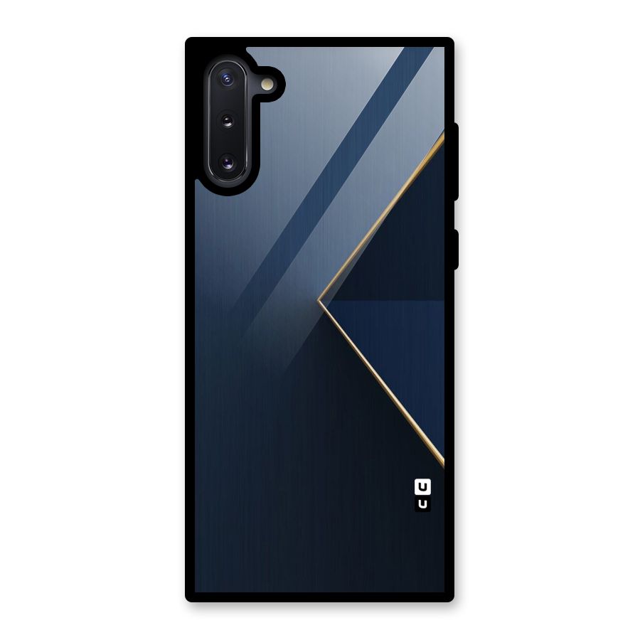 Golden Blue Triangle Glass Back Case for Galaxy Note 10