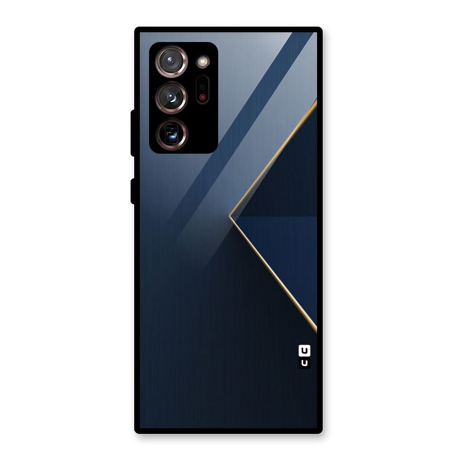 Golden Blue Triangle Glass Back Case for Galaxy Note 20 Ultra