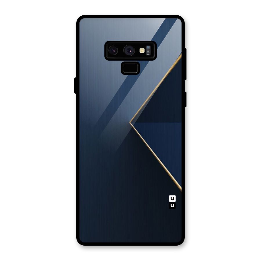 Golden Blue Triangle Glass Back Case for Galaxy Note 9