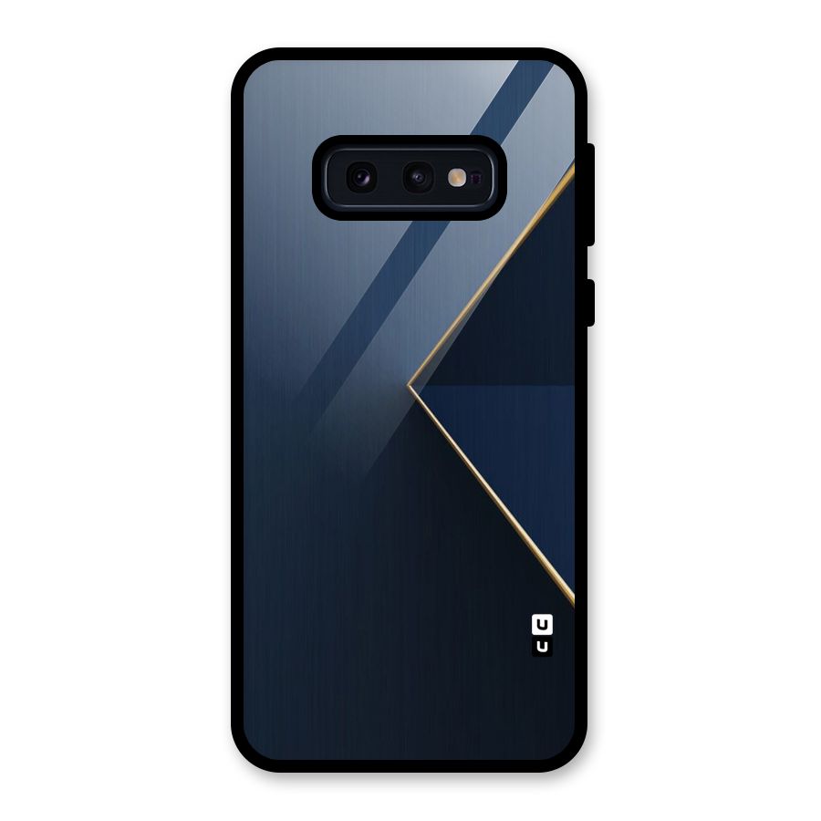 Golden Blue Triangle Glass Back Case for Galaxy S10e