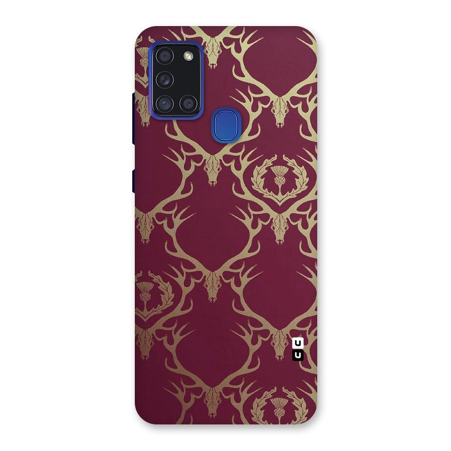 Golden Bull Design Back Case for Galaxy A21s