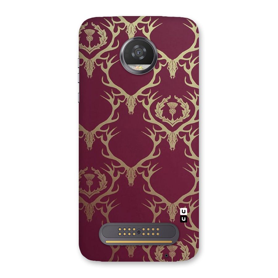 Golden Bull Design Back Case for Moto Z2 Play