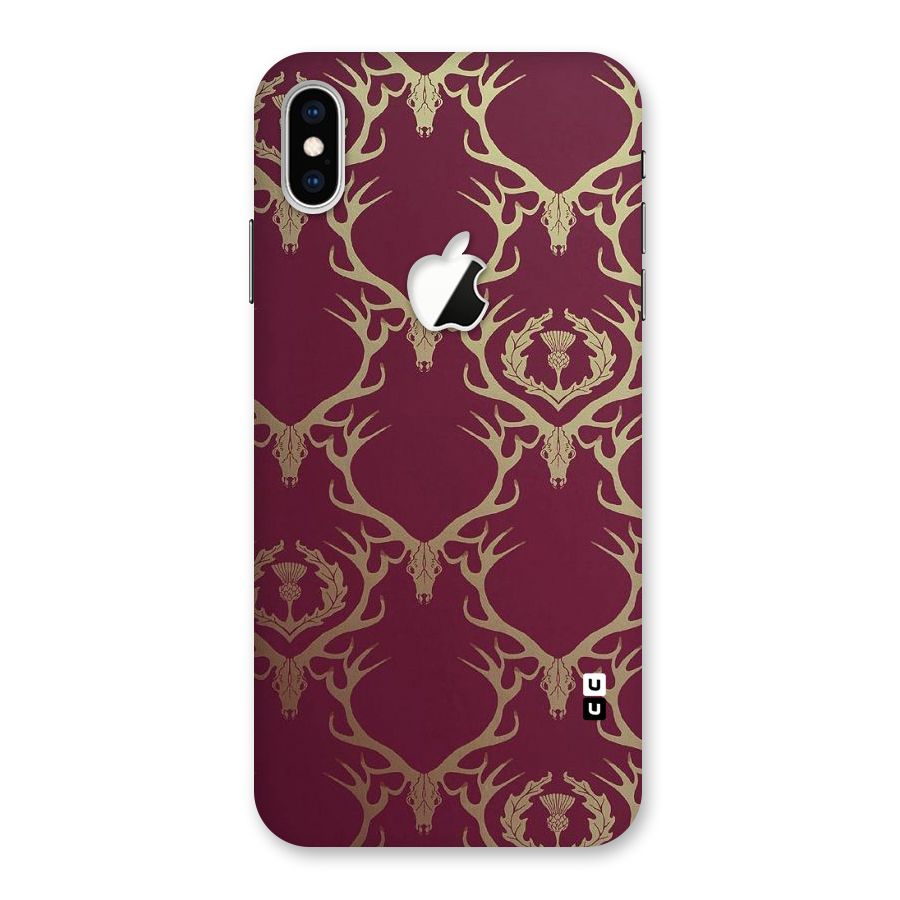 Golden Bull Design Back Case for iPhone XS Max Apple Cut