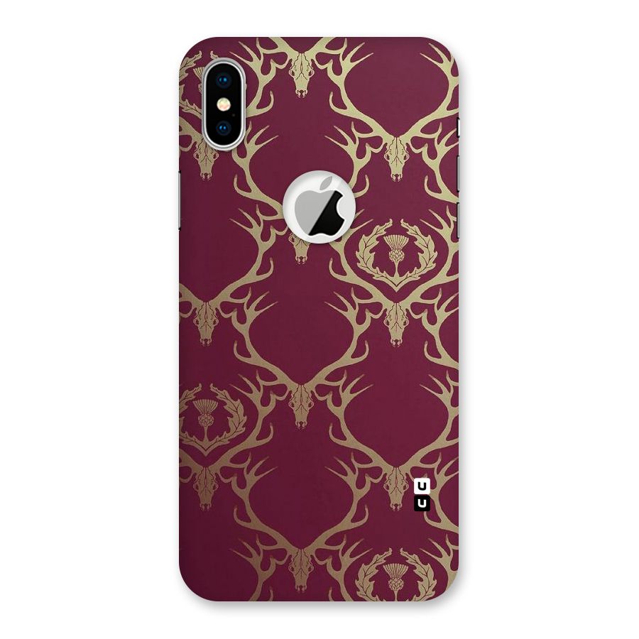 Golden Bull Design Back Case for iPhone X Logo Cut