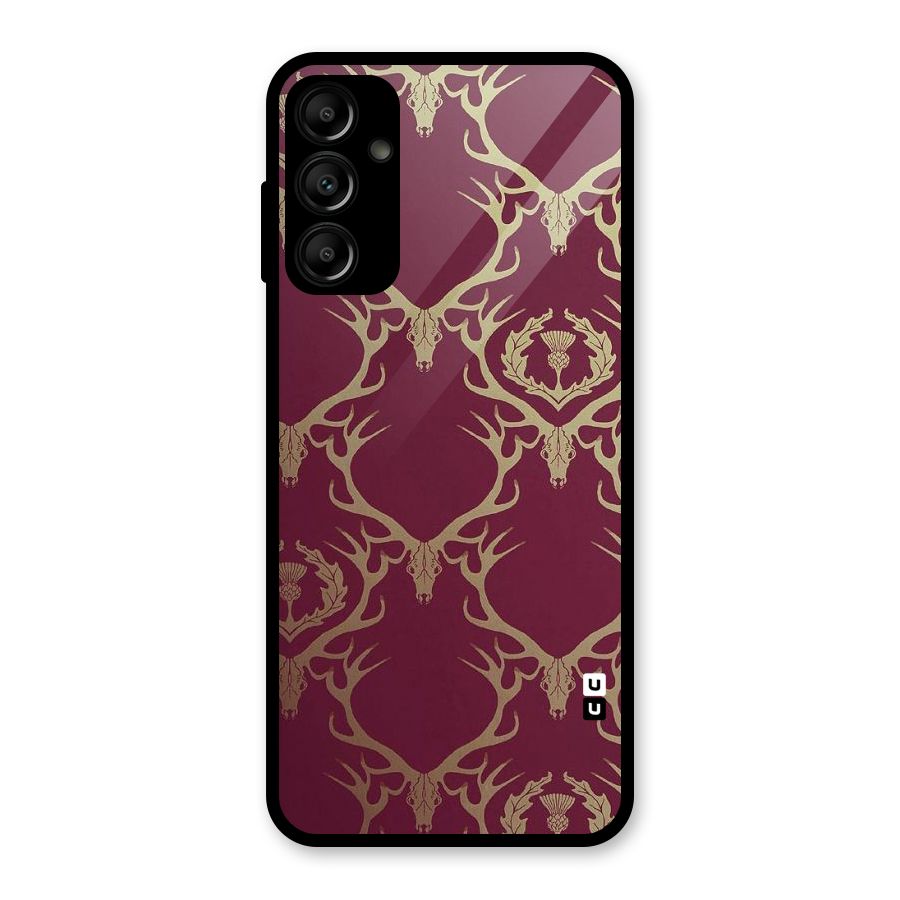 Golden Bull Design Glass Back Case for Galaxy A14 5G