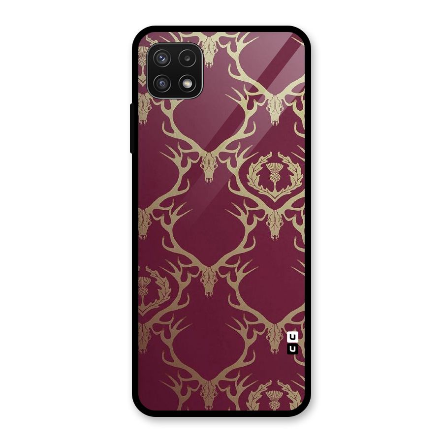 Golden Bull Design Glass Back Case for Galaxy A22 5G
