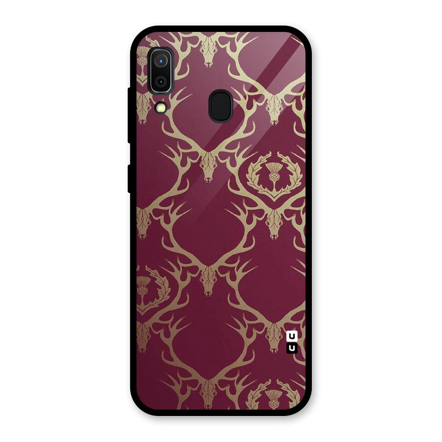 Golden Bull Design Glass Back Case for Galaxy A30