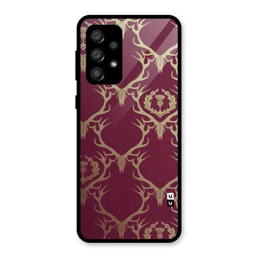 Golden Bull Design Glass Back Case for Galaxy A32