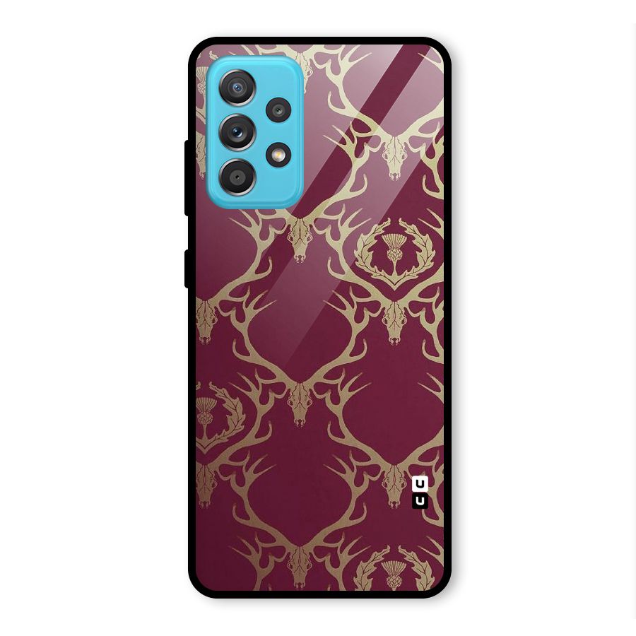 Golden Bull Design Glass Back Case for Galaxy A52