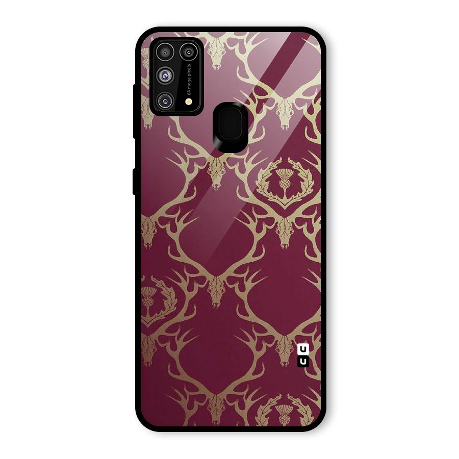 Golden Bull Design Glass Back Case for Galaxy F41