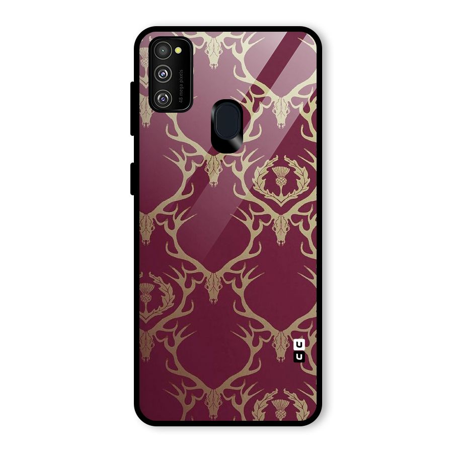 Golden Bull Design Glass Back Case for Galaxy M30s