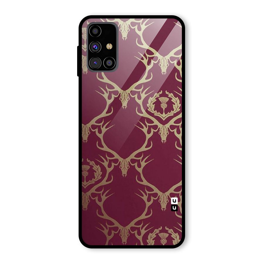 Golden Bull Design Glass Back Case for Galaxy M31s