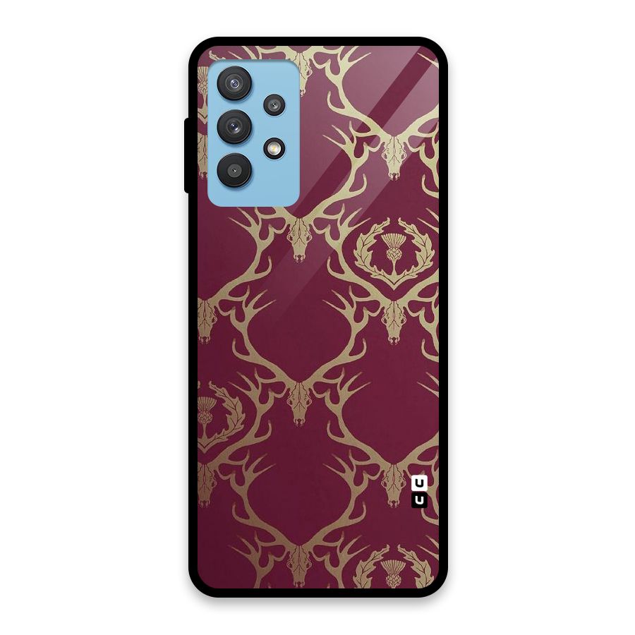 Golden Bull Design Glass Back Case for Galaxy M32 5G