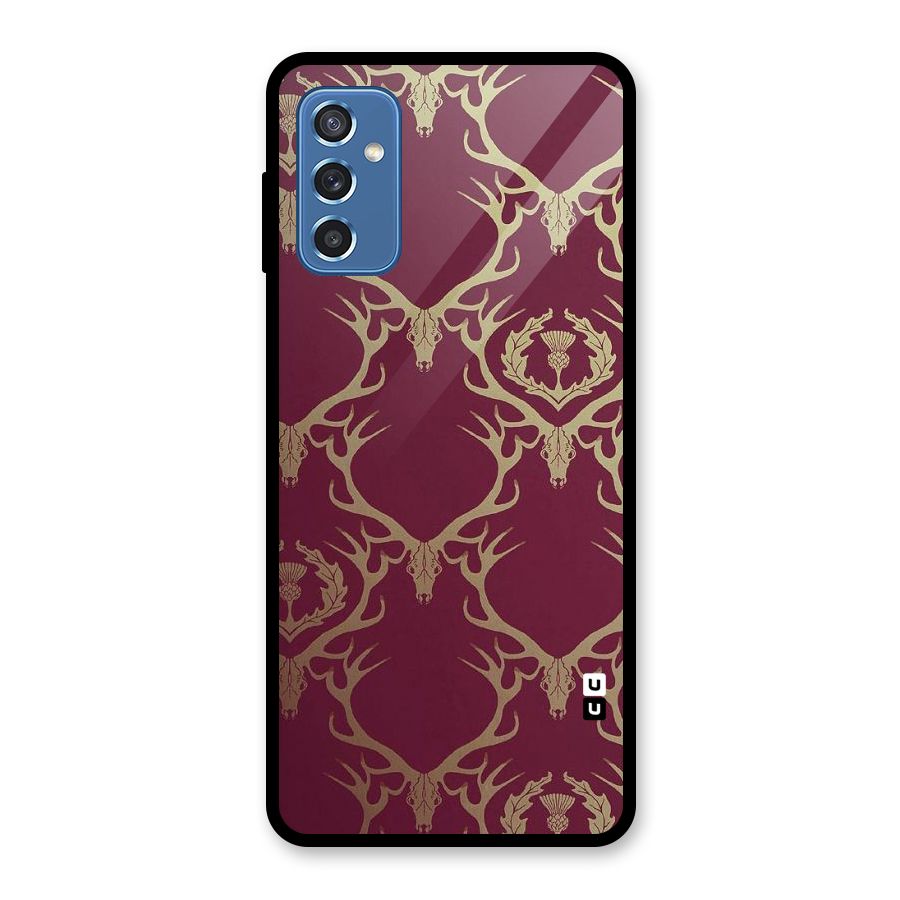 Golden Bull Design Glass Back Case for Galaxy M52 5G