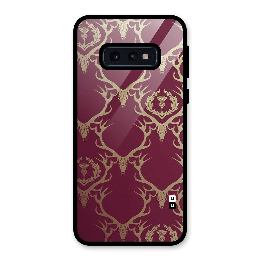 Golden Bull Design Glass Back Case for Galaxy S10e
