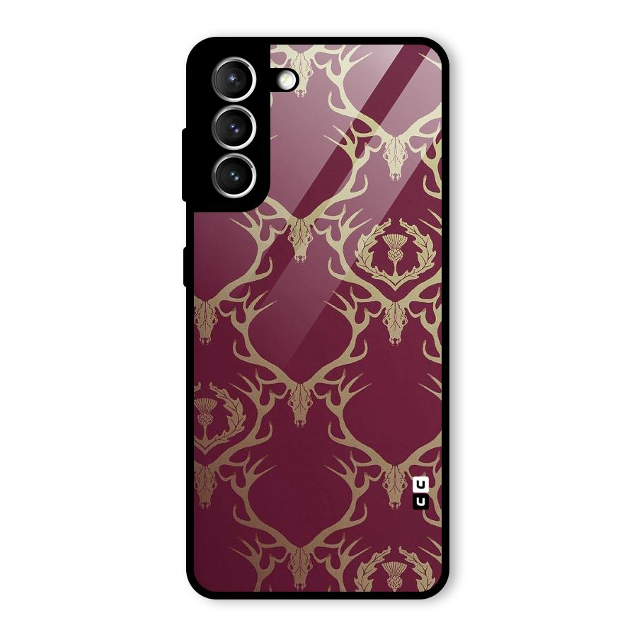 Golden Bull Design Glass Back Case for Galaxy S21 5G