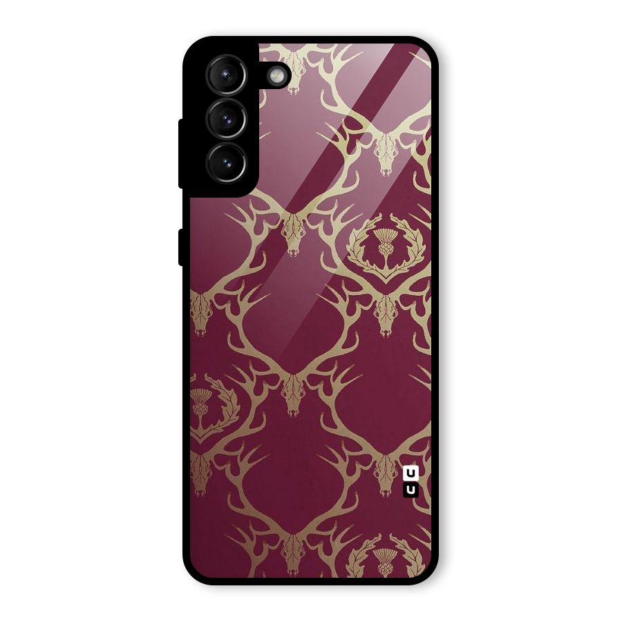 Golden Bull Design Glass Back Case for Galaxy S21 Plus