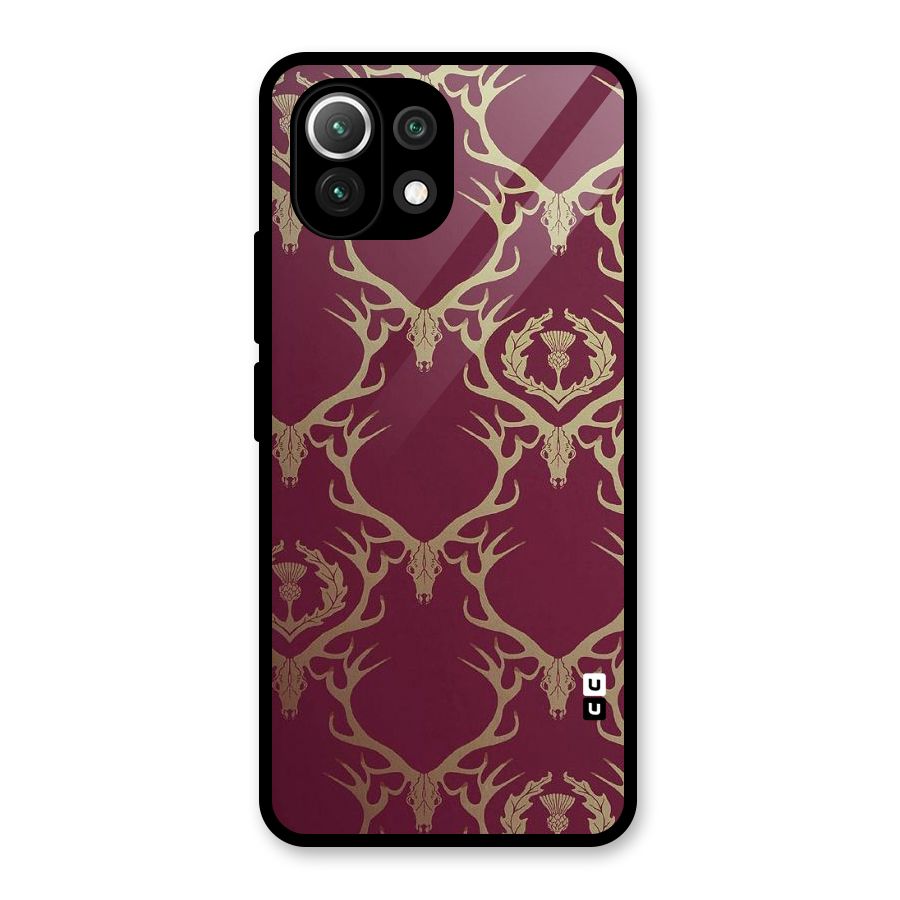 Golden Bull Design Glass Back Case for Mi 11 Lite NE 5G