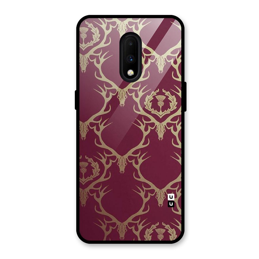 Golden Bull Design Glass Back Case for OnePlus 7