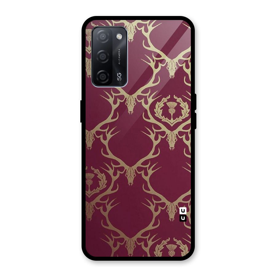 Golden Bull Design Glass Back Case for Oppo A53s 5G