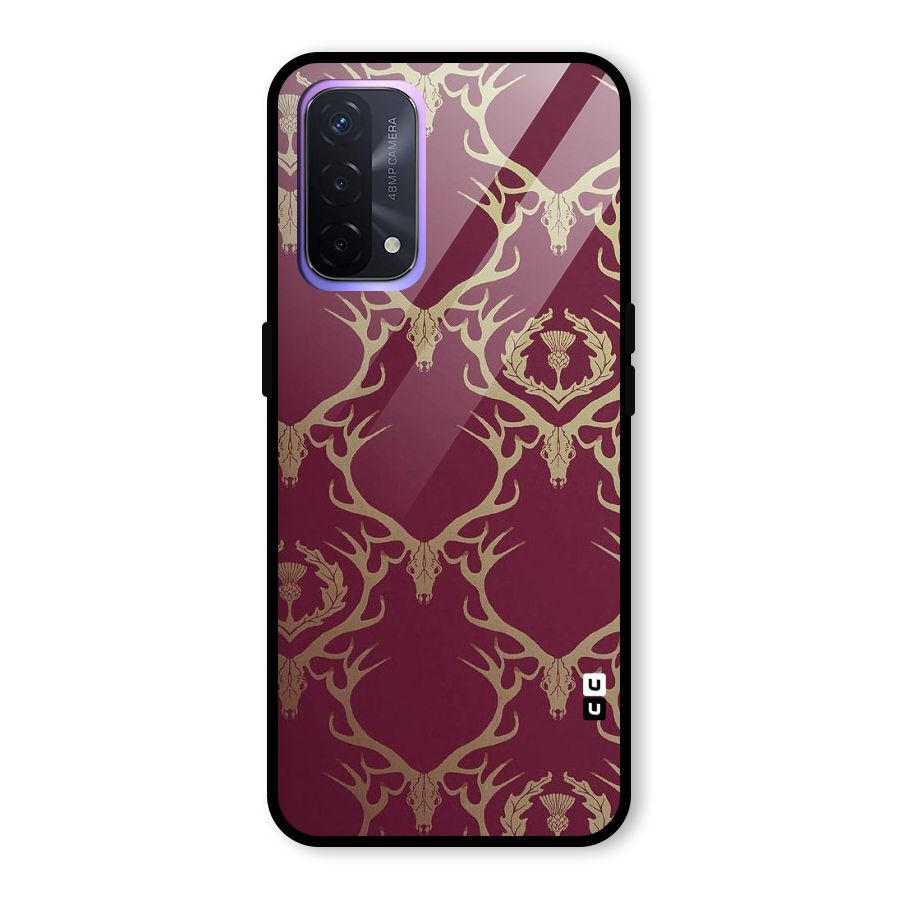 Golden Bull Design Glass Back Case for Oppo A74 5G