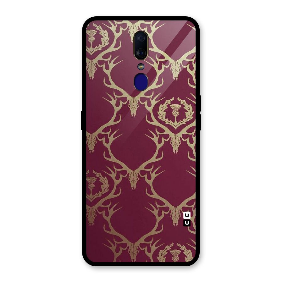 Golden Bull Design Glass Back Case for Oppo F11