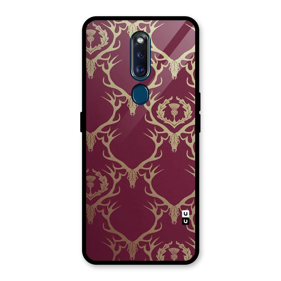 Golden Bull Design Glass Back Case for Oppo F11 Pro