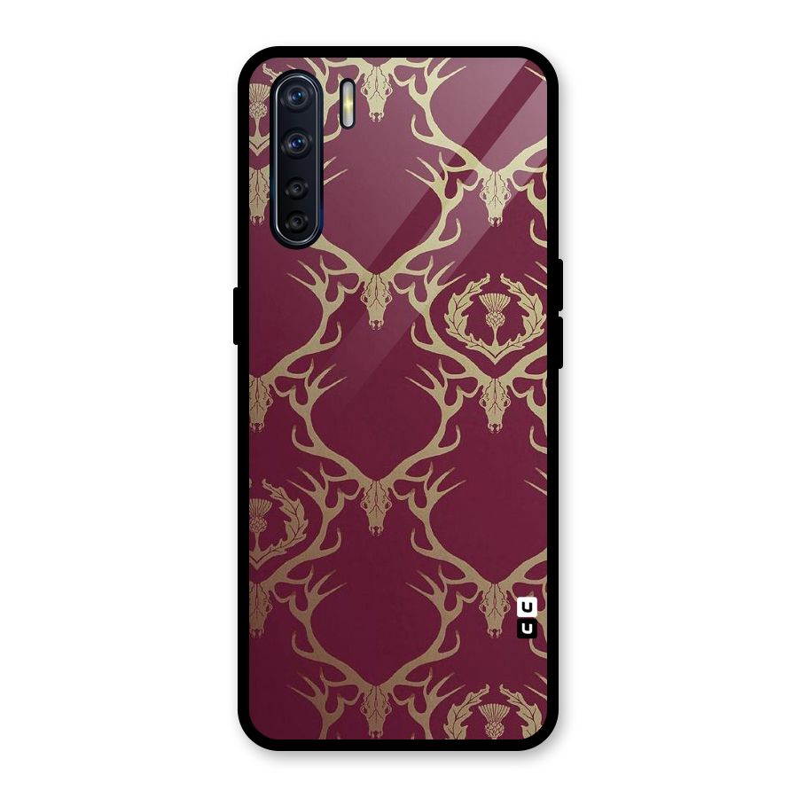 Golden Bull Design Glass Back Case for Oppo F15