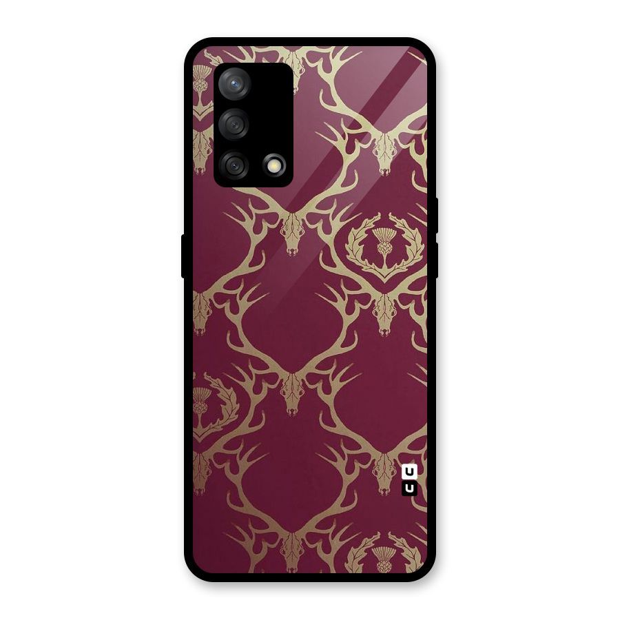 Golden Bull Design Glass Back Case for Oppo F19