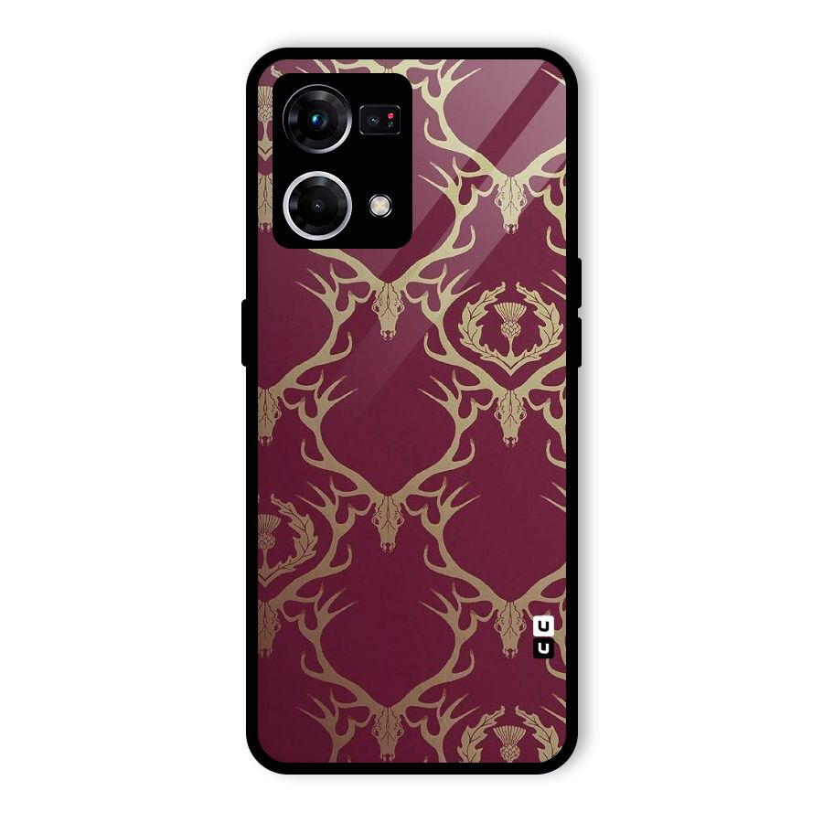 Golden Bull Design Glass Back Case for Oppo F21 Pro 4G