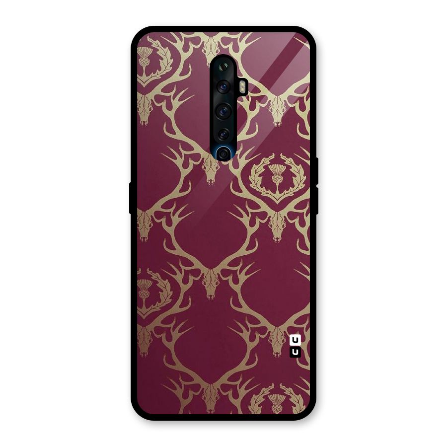 Golden Bull Design Glass Back Case for Oppo Reno2 F