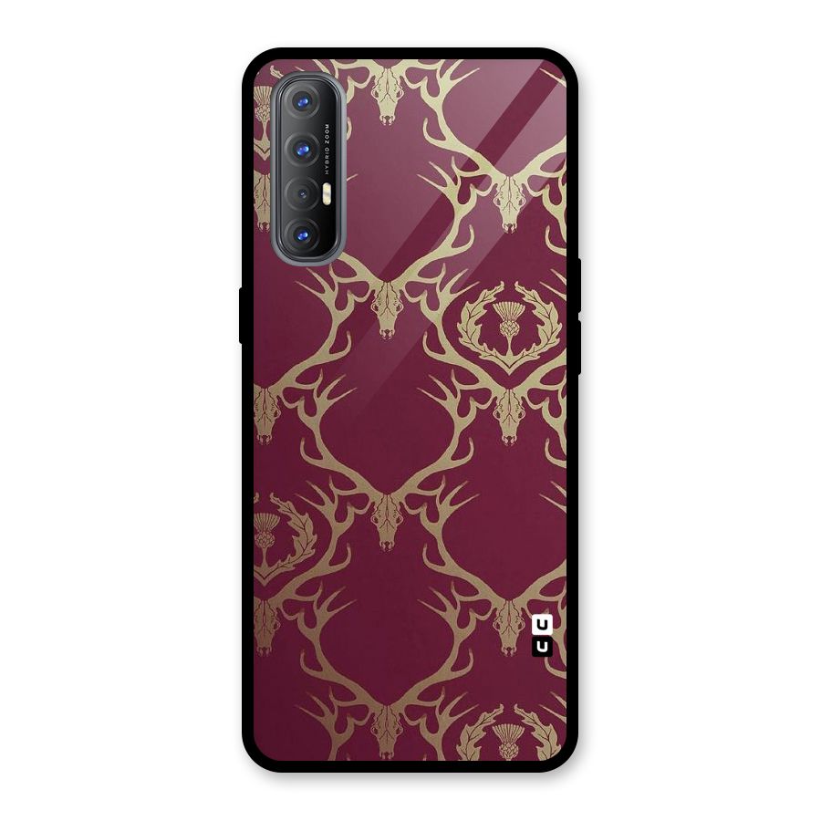 Golden Bull Design Glass Back Case for Oppo Reno3 Pro