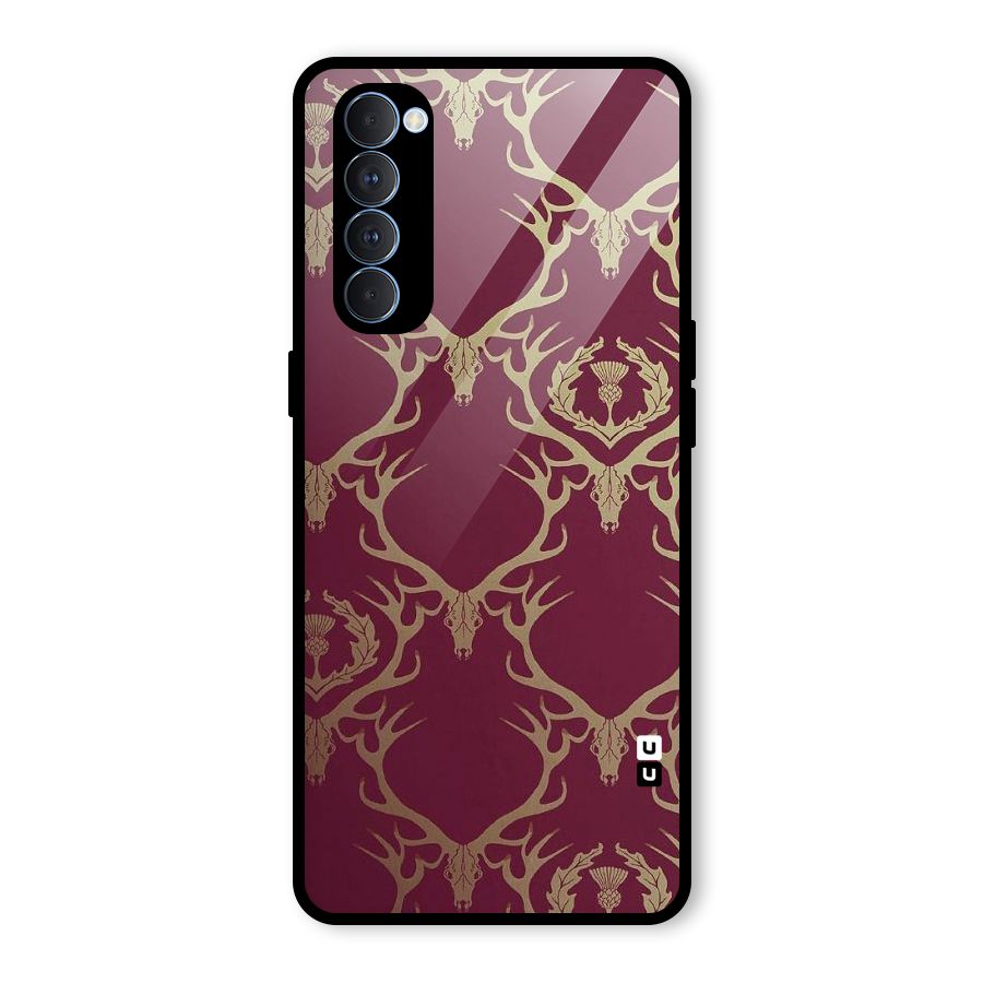Golden Bull Design Glass Back Case for Oppo Reno4 Pro